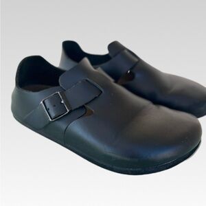 Birkenstock Black Leather Mules